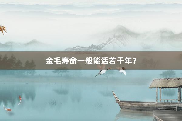 金毛寿命一般能活若干年？
